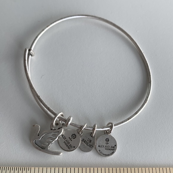 Alex and Ani Sacred Dove Charm Bangle - Picture 4 of 4